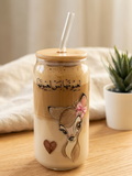 Cute Deer Glass Can Tumbler
