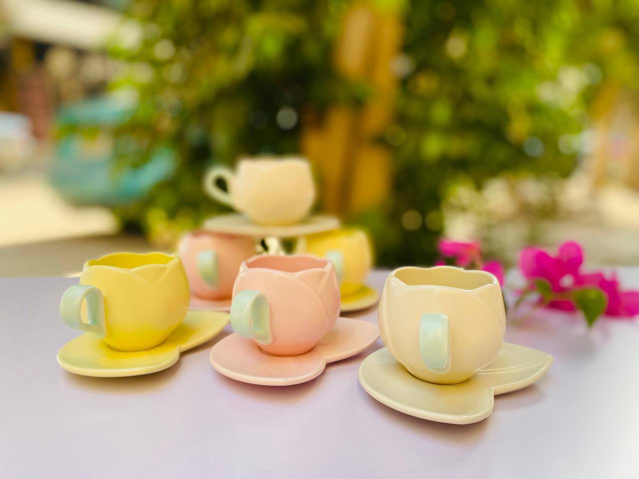 Pastel Blossom Cup Set