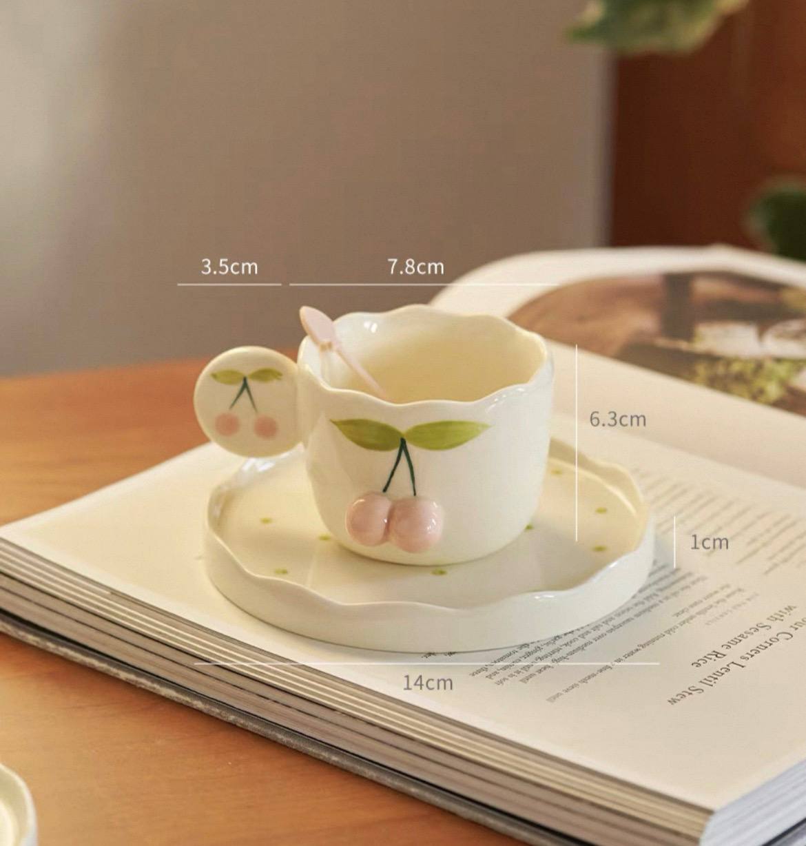 3D Cherry Ceramic Set