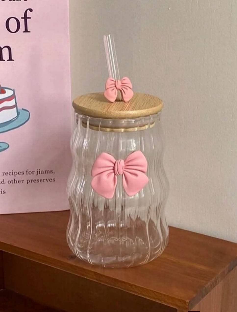 Blush Bow Iced Glass
