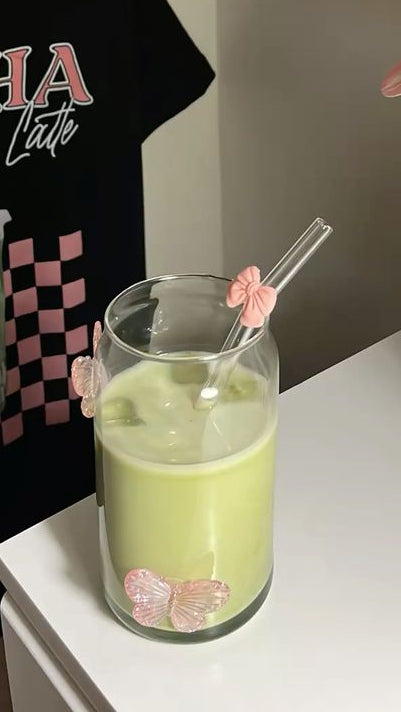 Dreamy Butterfly Glass Tumbler