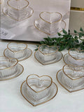 Gold Heart Glassware