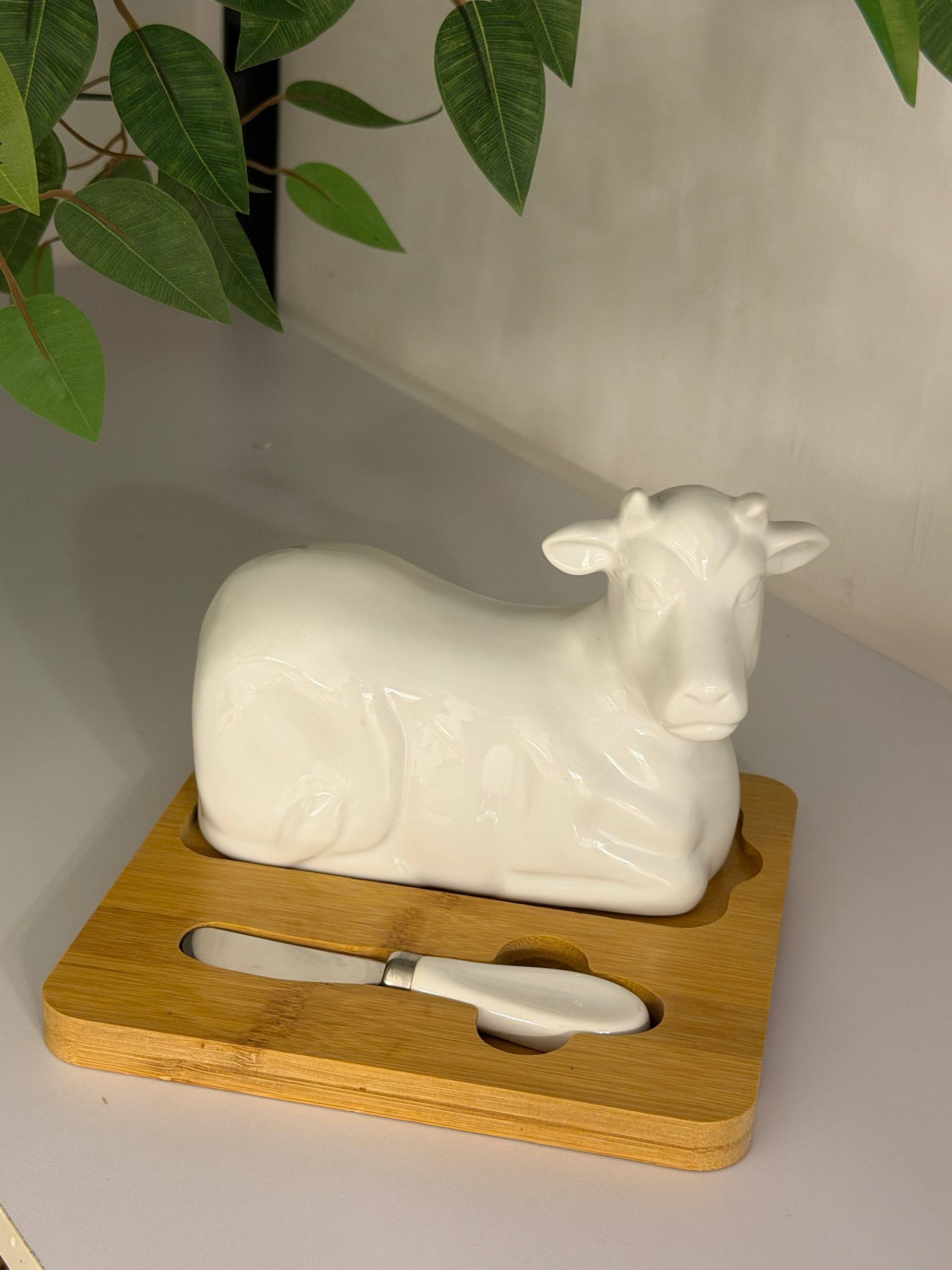 طقم زبدة "كانتري كاو" الريفي (Country Cow Butter Dish)