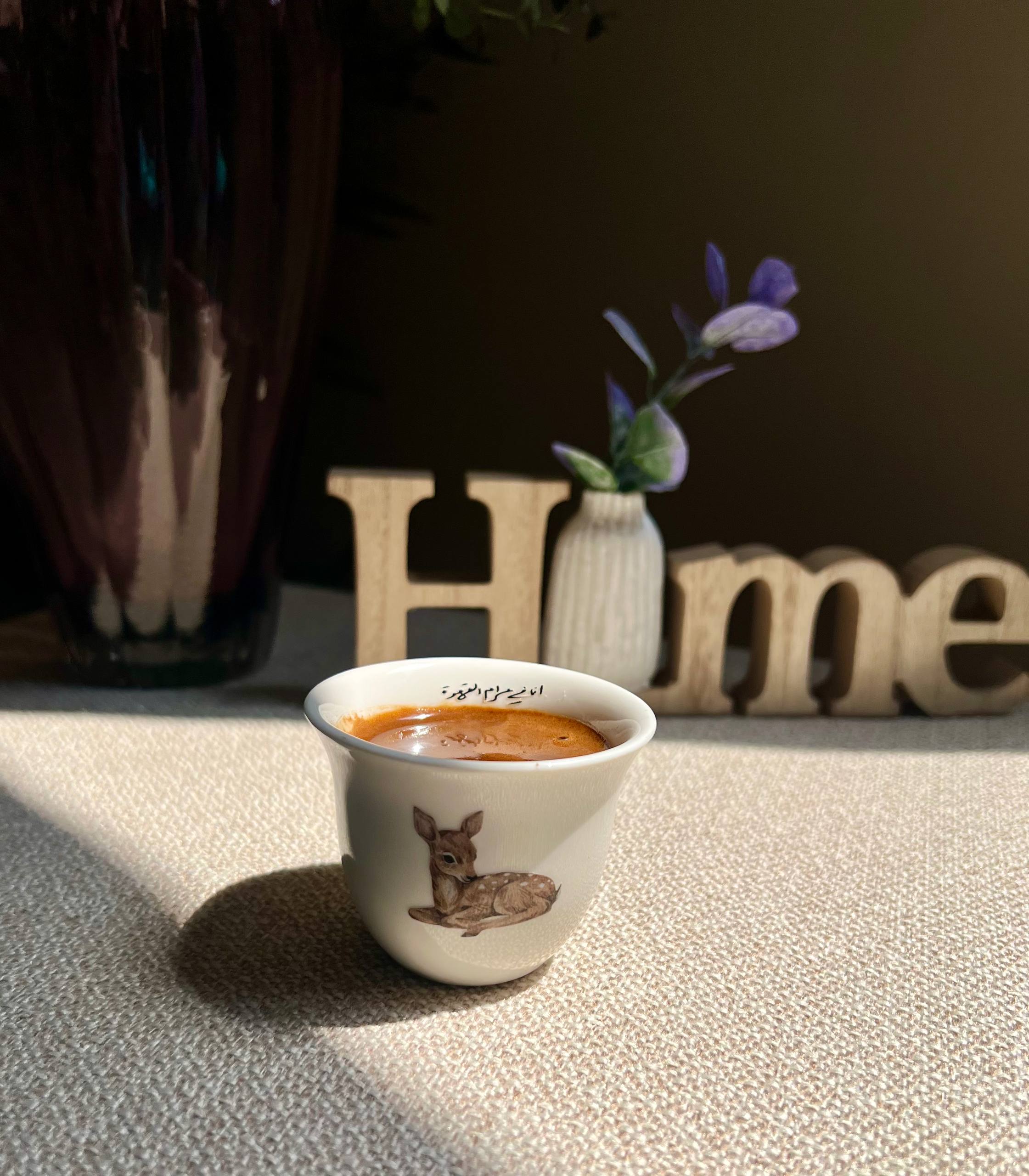 Vintage Deer Arabic Coffee Cup