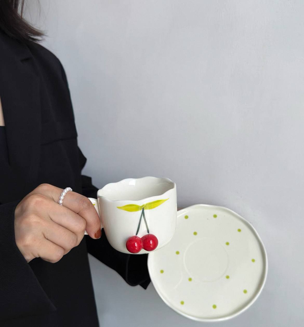 3D Cherry Ceramic Set