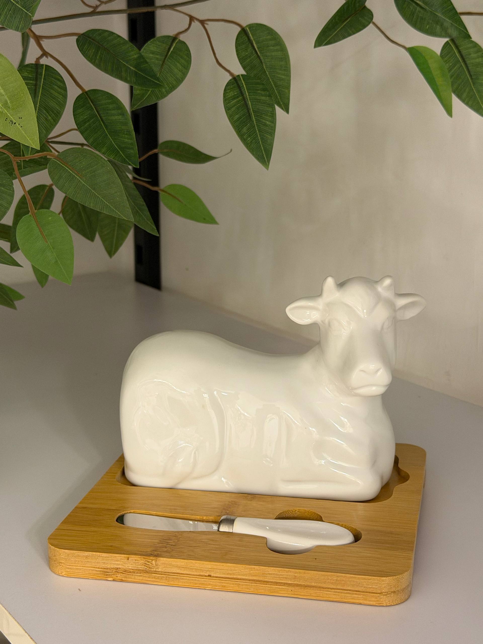 طقم زبدة "كانتري كاو" الريفي (Country Cow Butter Dish)