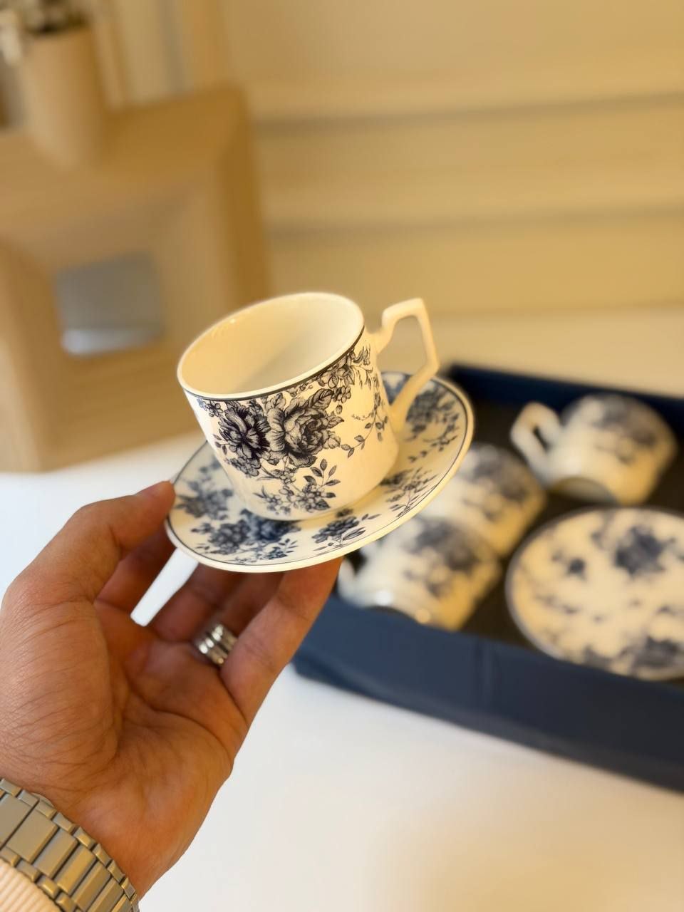 Royal Blue Coffee Set