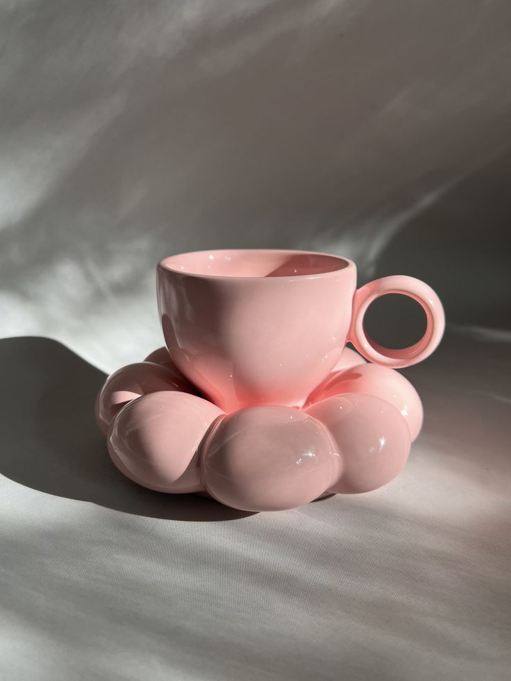 Pastel Cloud Chubby Mug & Saucer Set