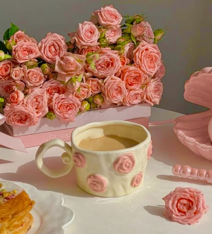 The Blooming Rose Handcrafted Mug