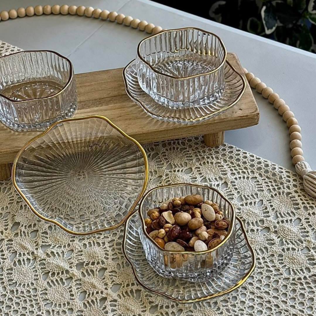 Vintage Gold Rim Set