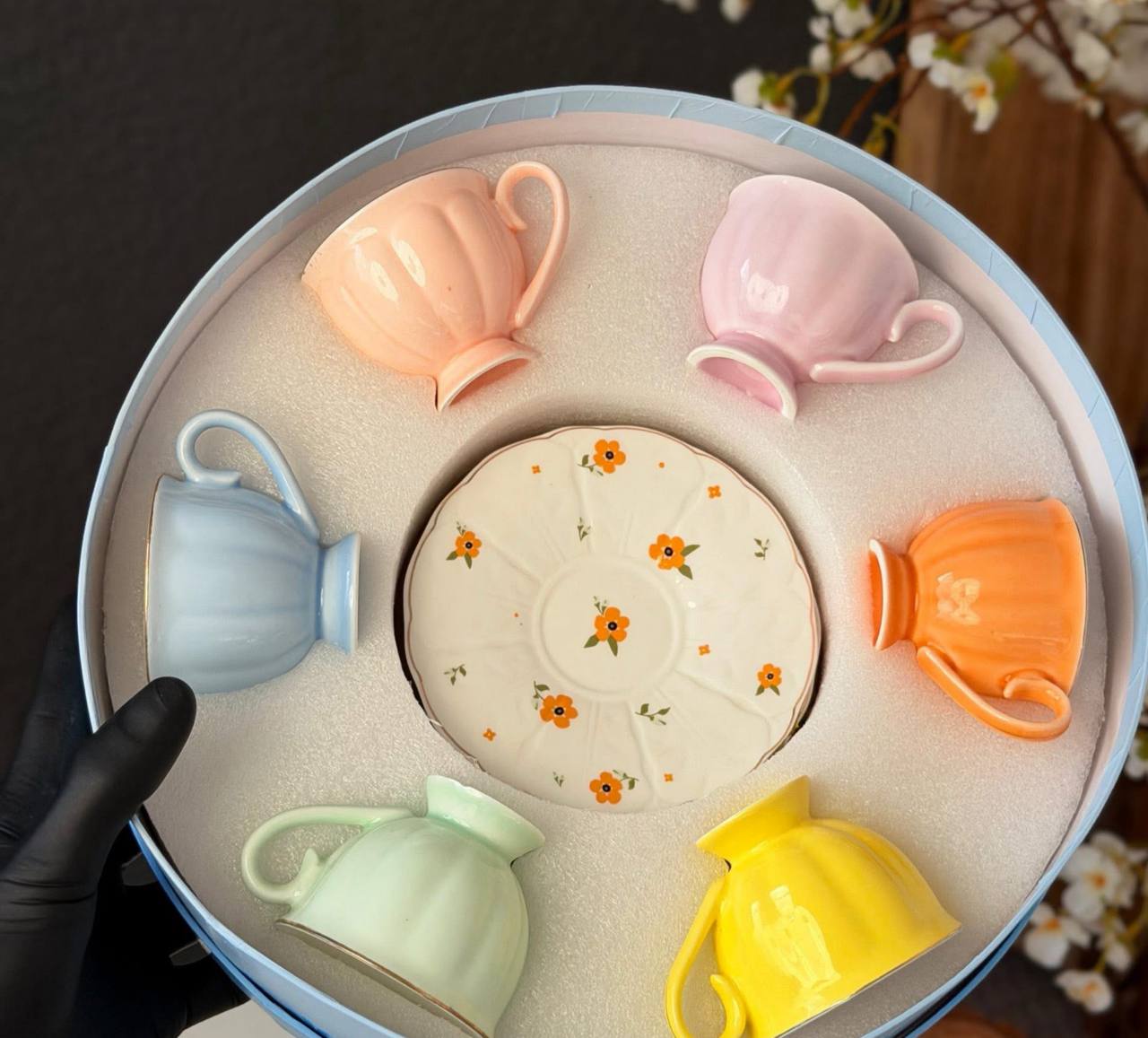 Elegant Pastel Garden Tea Set