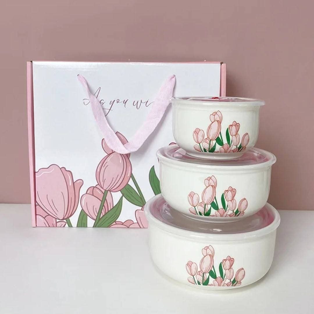 Vintage Tulip Bowl Set