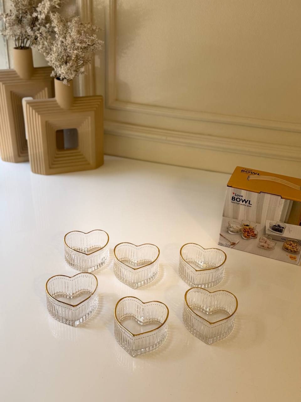 Heart Glass Bowls