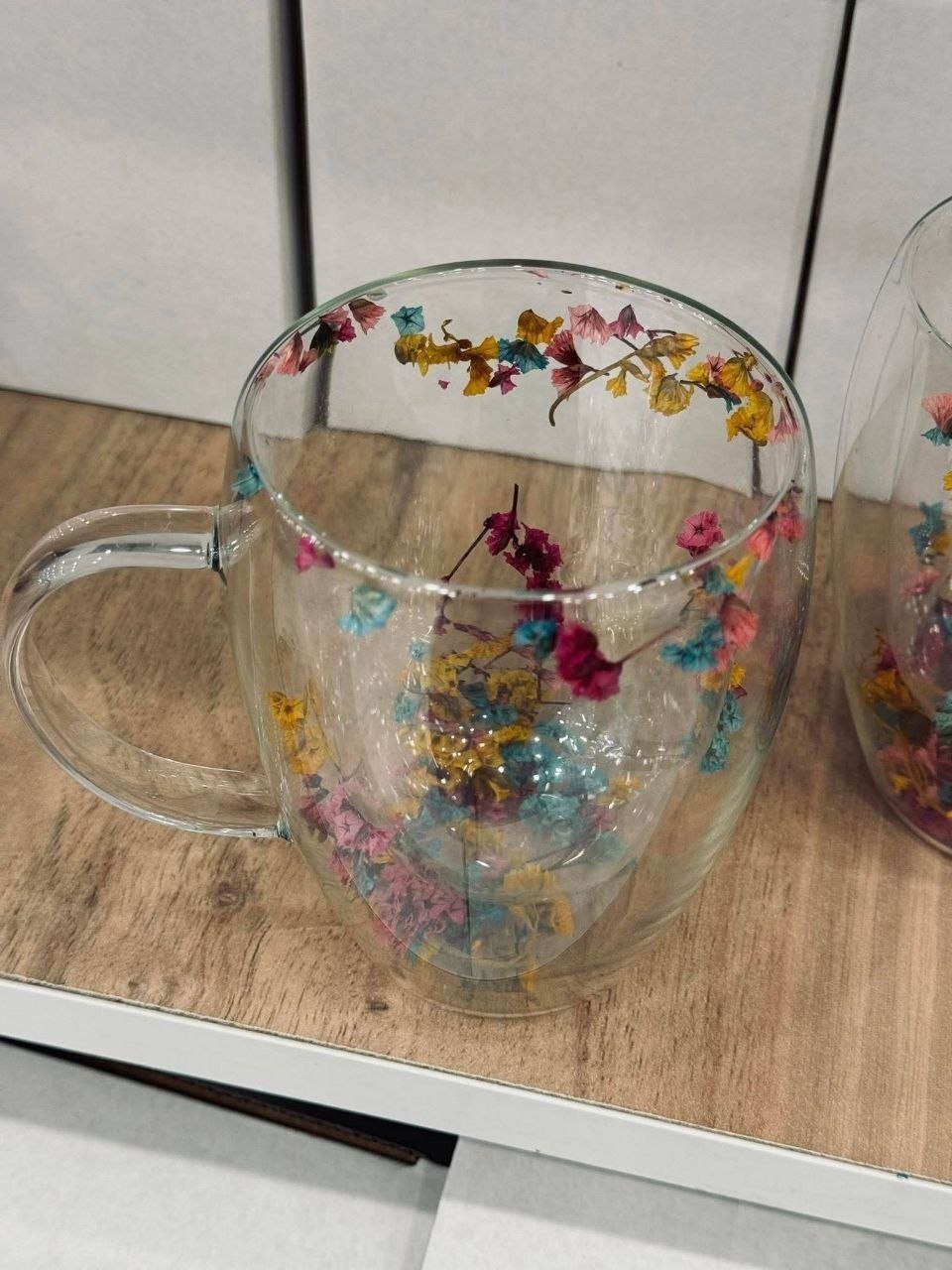 Botanical Double-Wall Glass Mug
