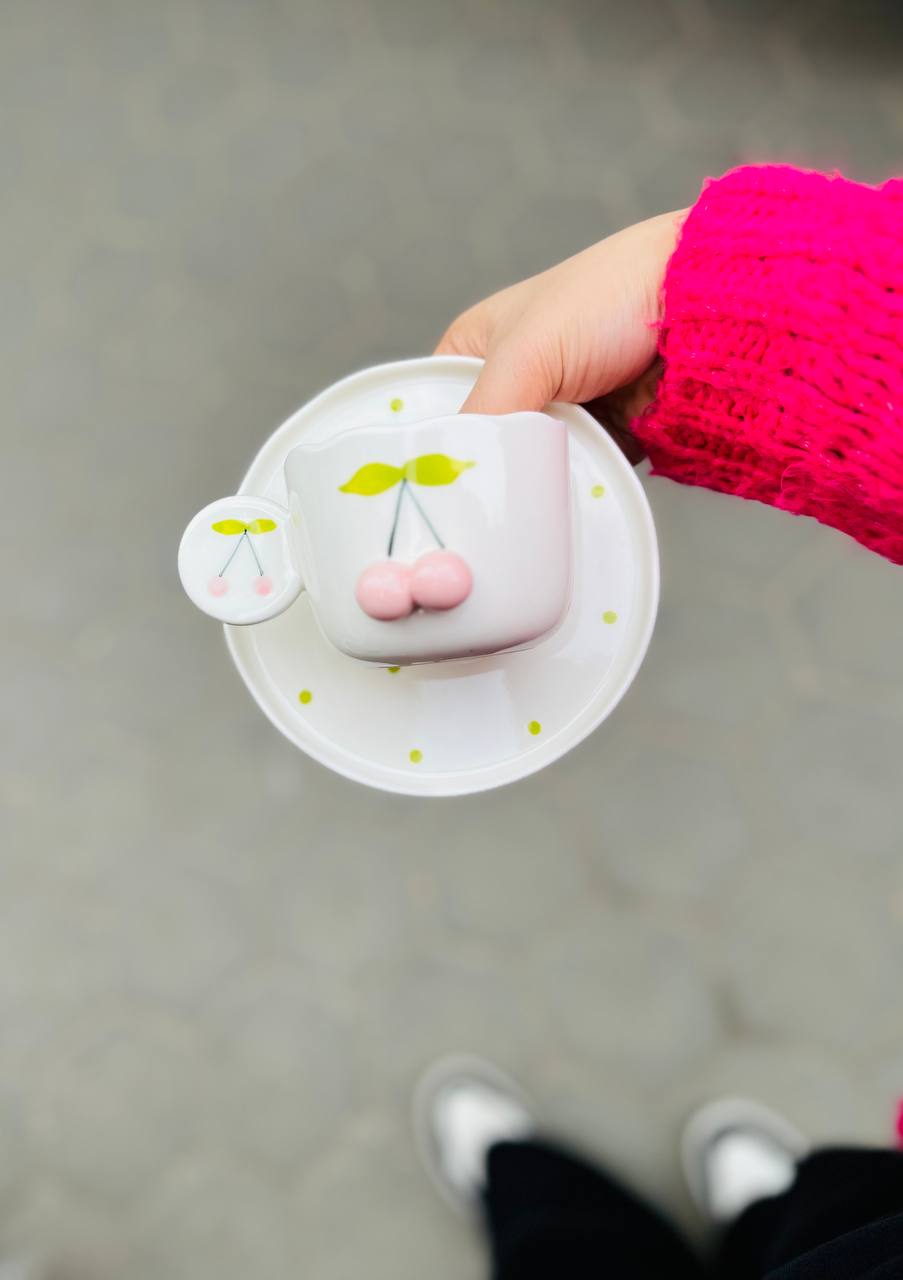3D Cherry Ceramic Set