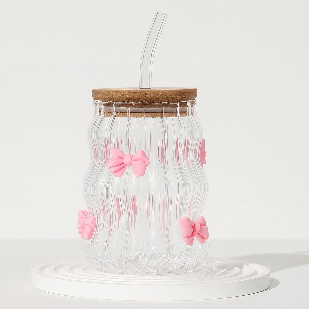 3D Pink Bow Cup