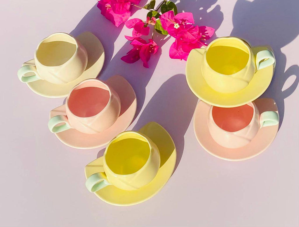 Pastel Blossom Cup Set