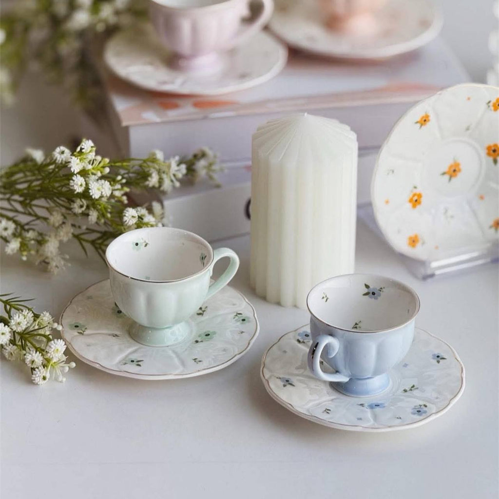 Elegant Pastel Garden Tea Set