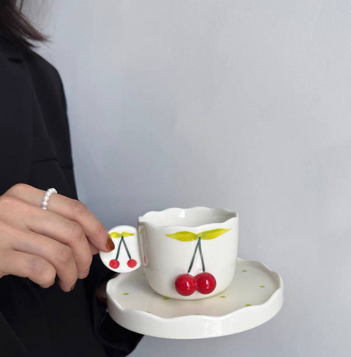 3D Cherry Ceramic Set