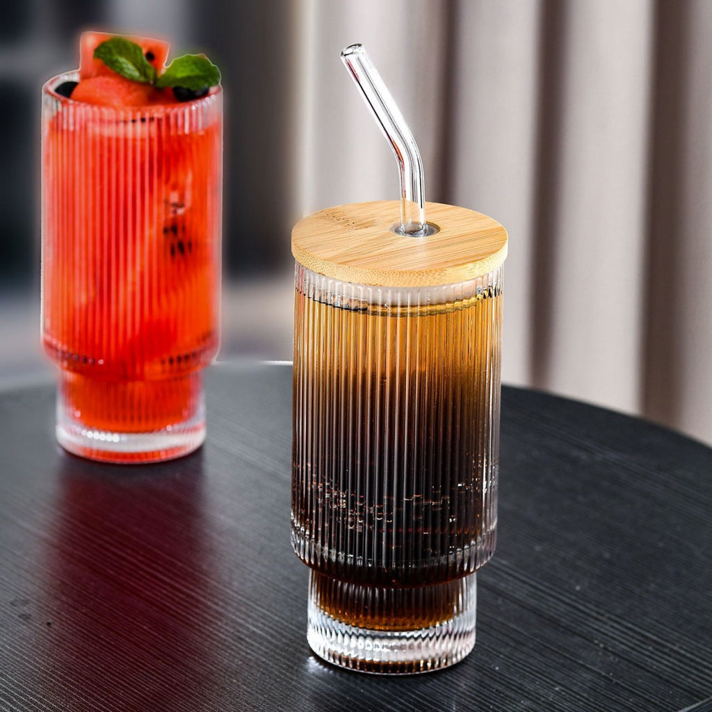 Minimalist Fluted Glass Cup