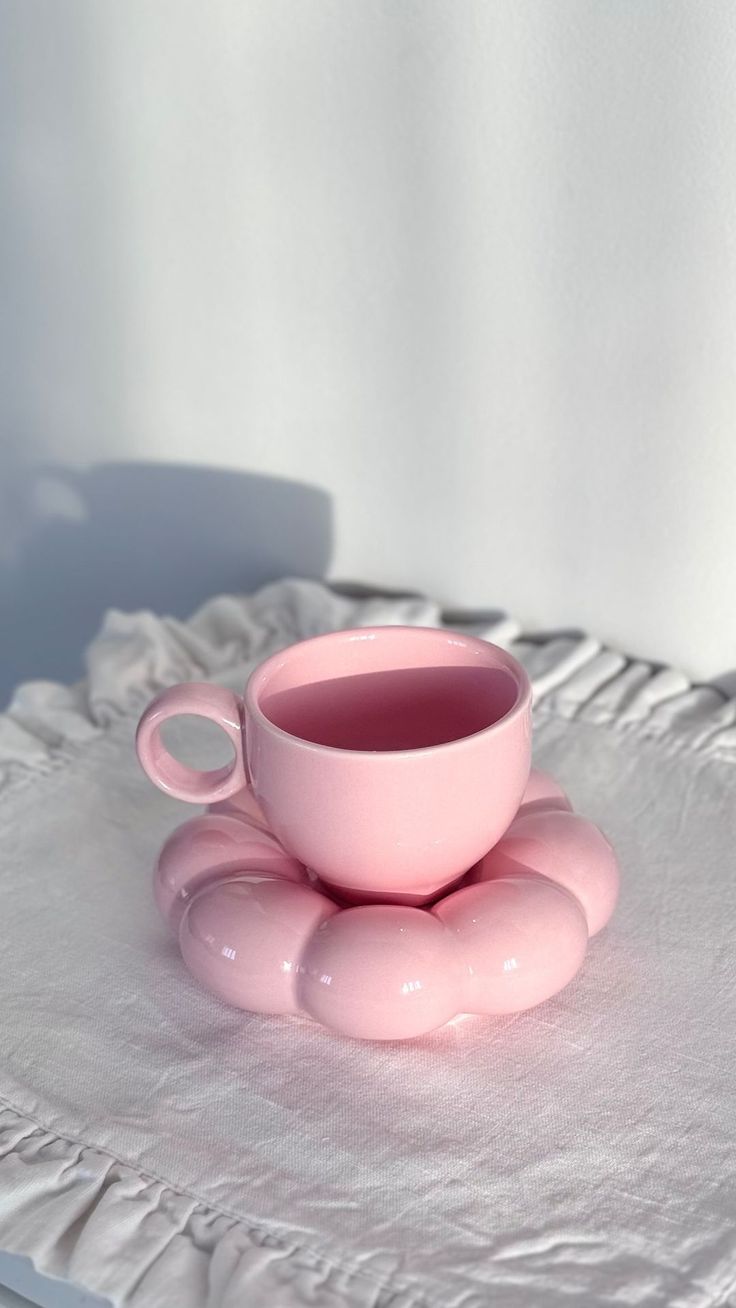 Pastel Cloud Chubby Mug & Saucer Set