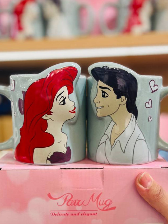Princess Ariel & Prince Eric (The Little Mermaid) Romantic "Pair Mug" Gift Set
