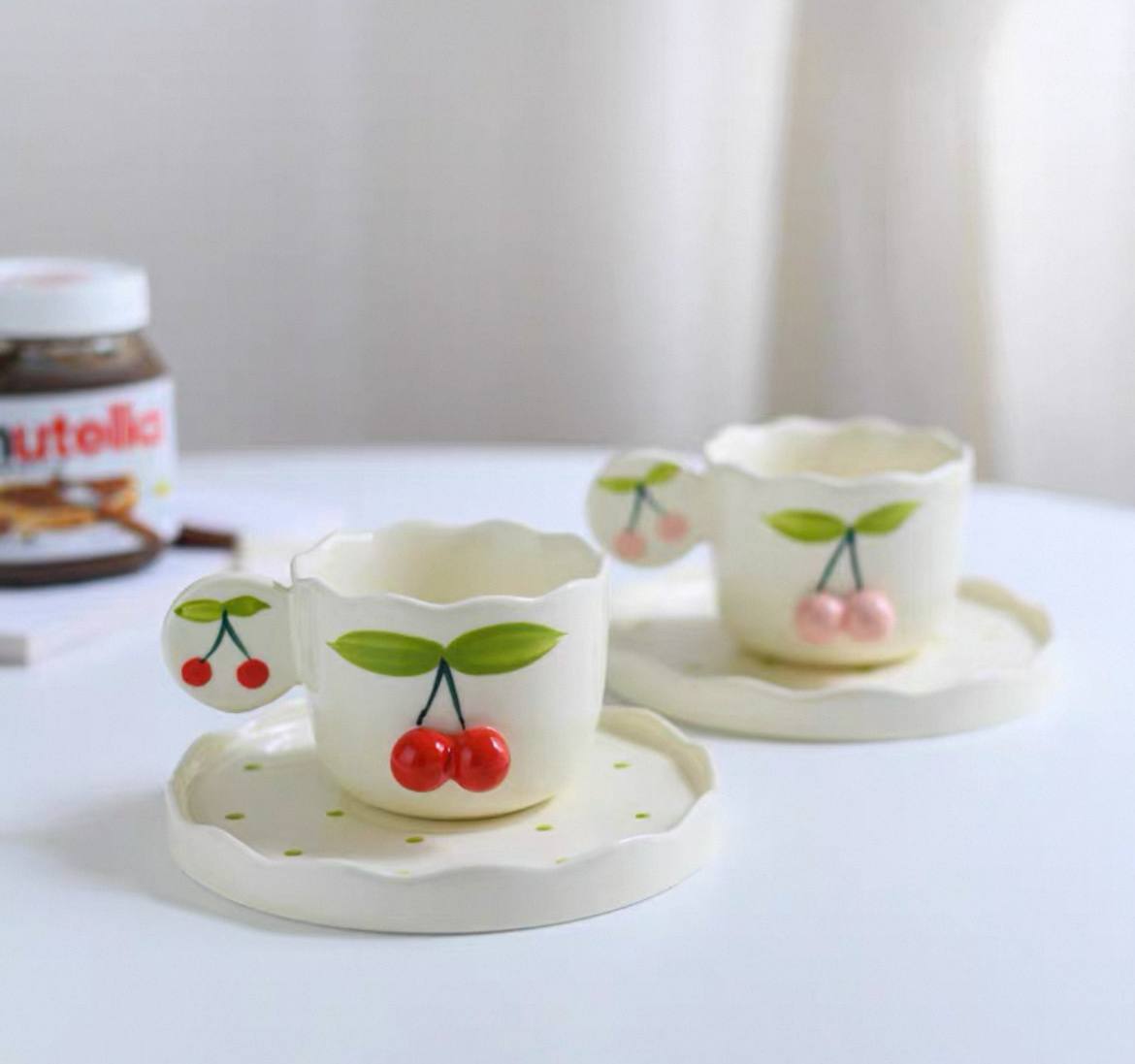 3D Cherry Ceramic Set