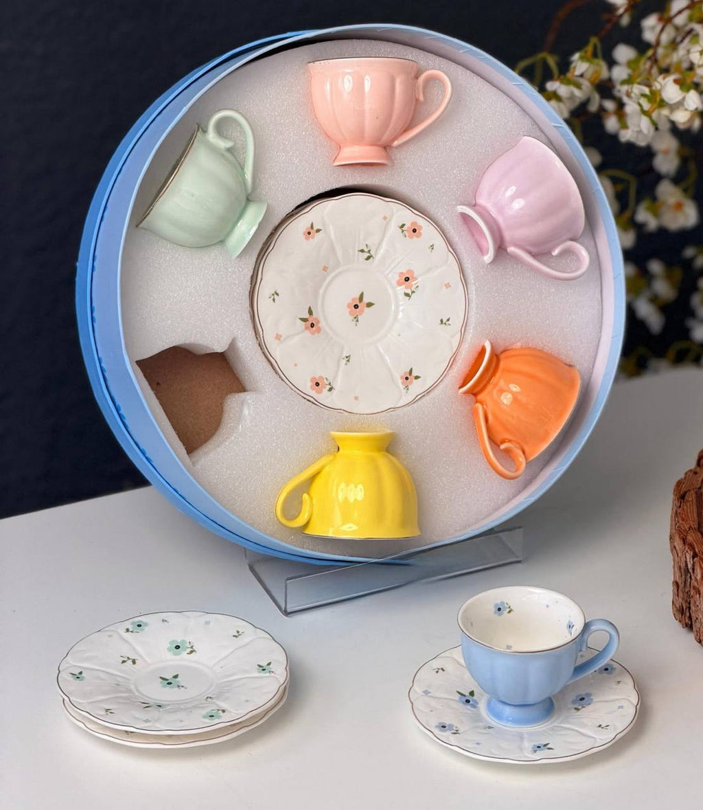 Elegant Pastel Garden Tea Set
