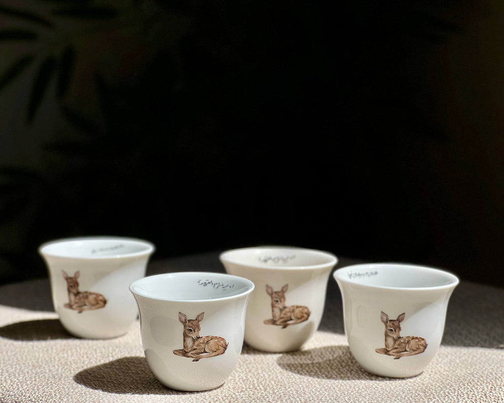 Vintage Deer Arabic Coffee Cup