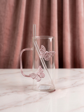 Dreamy Butterfly Glass Mug