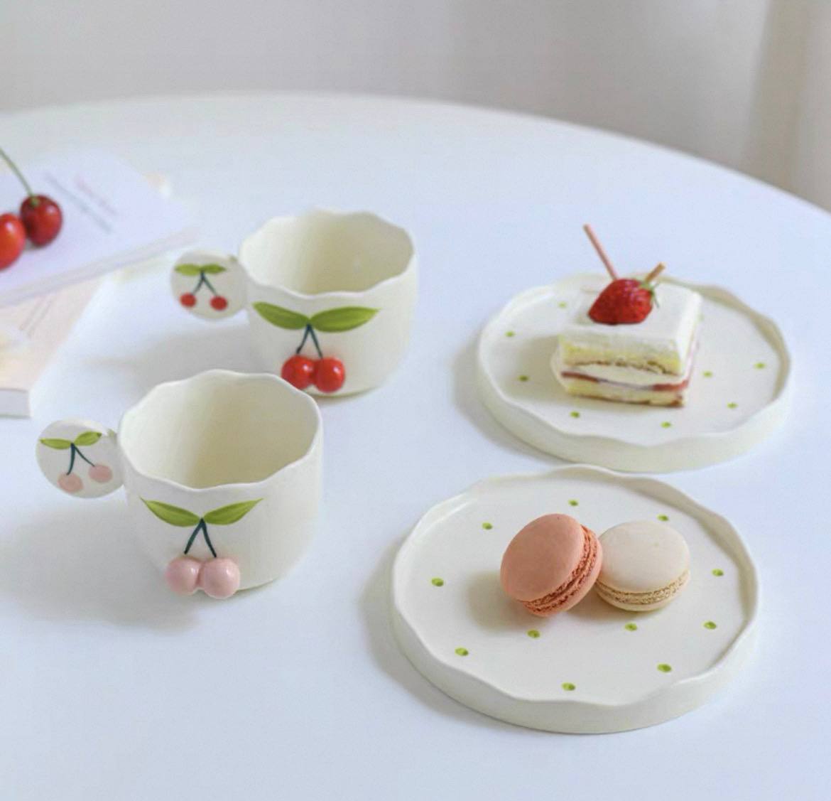 3D Cherry Ceramic Set