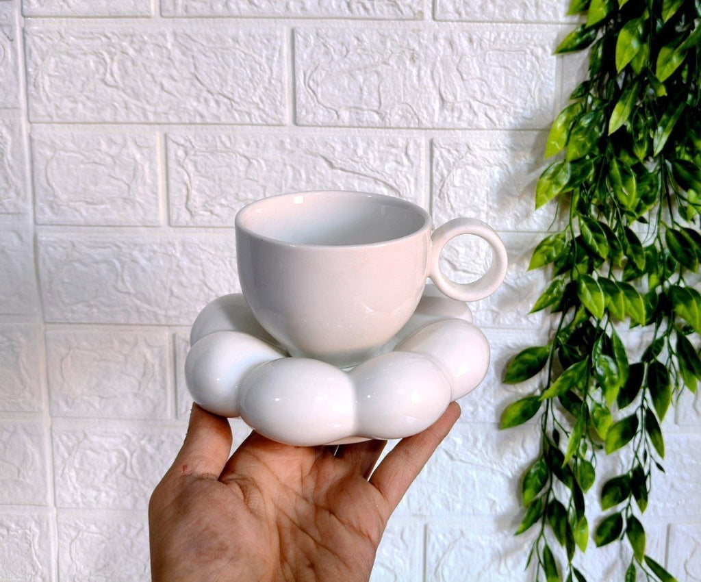 Pastel Cloud Chubby Mug & Saucer Set