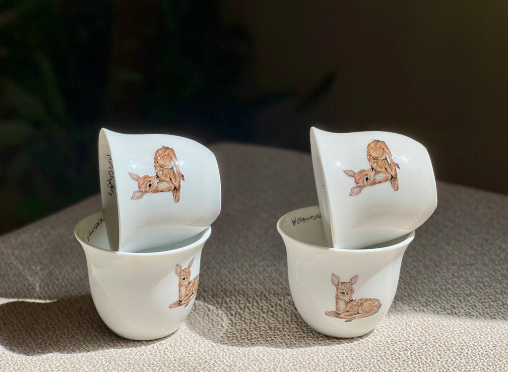 Vintage Deer Arabic Coffee Cup