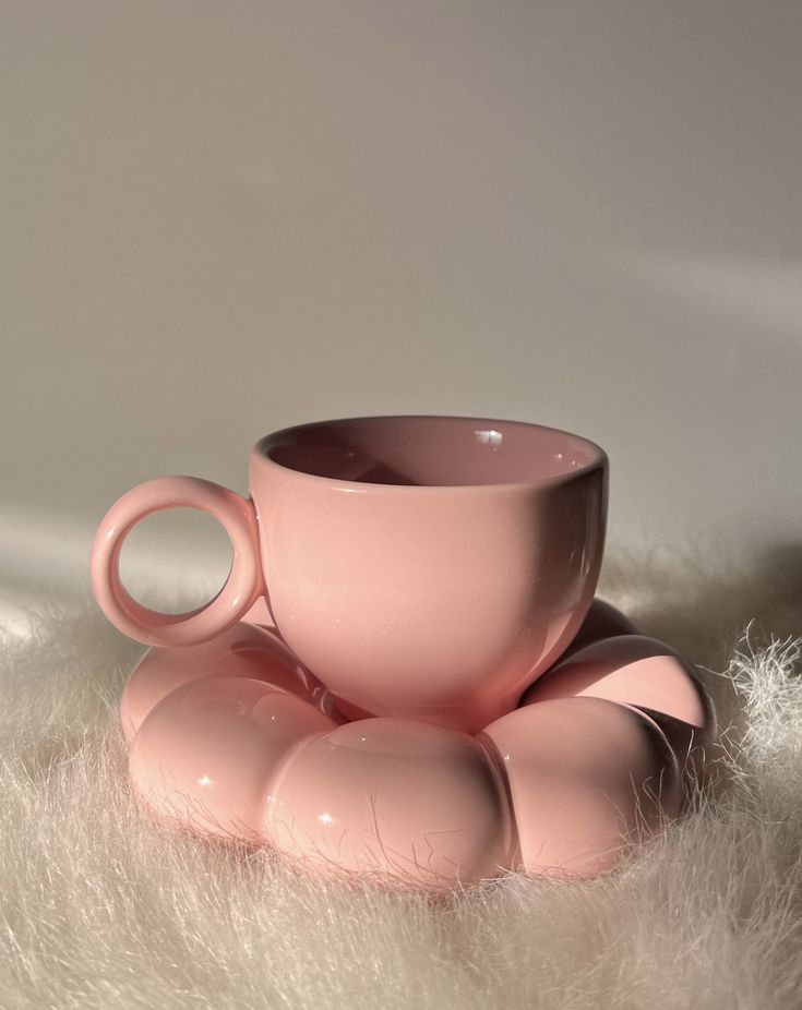 Pastel Cloud Chubby Mug & Saucer Set