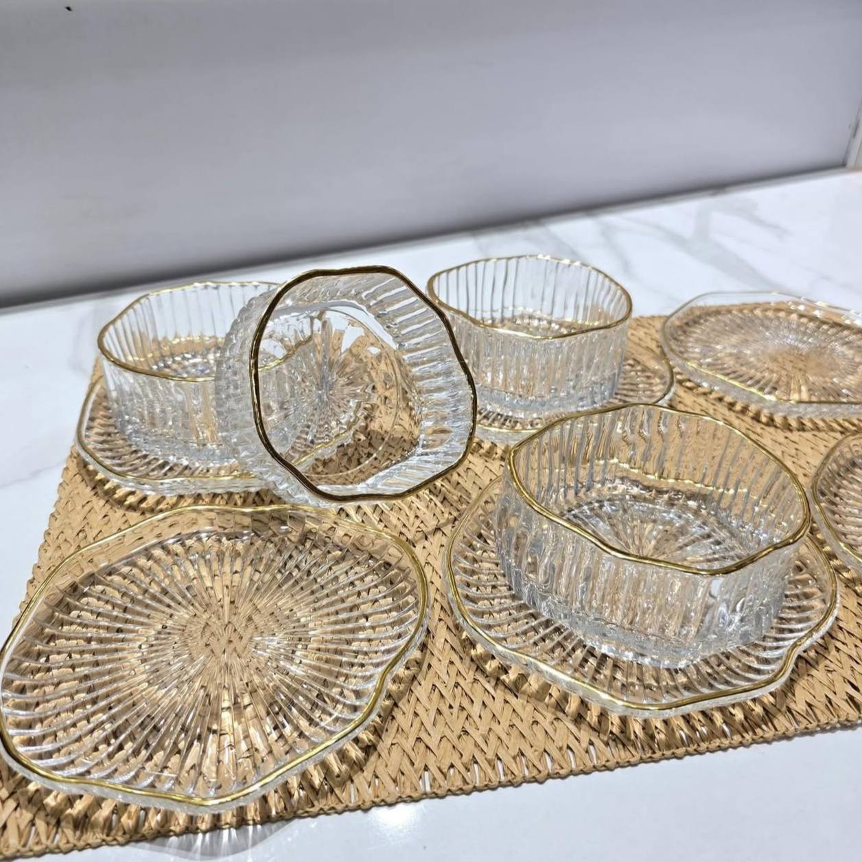 Vintage Gold Rim Set