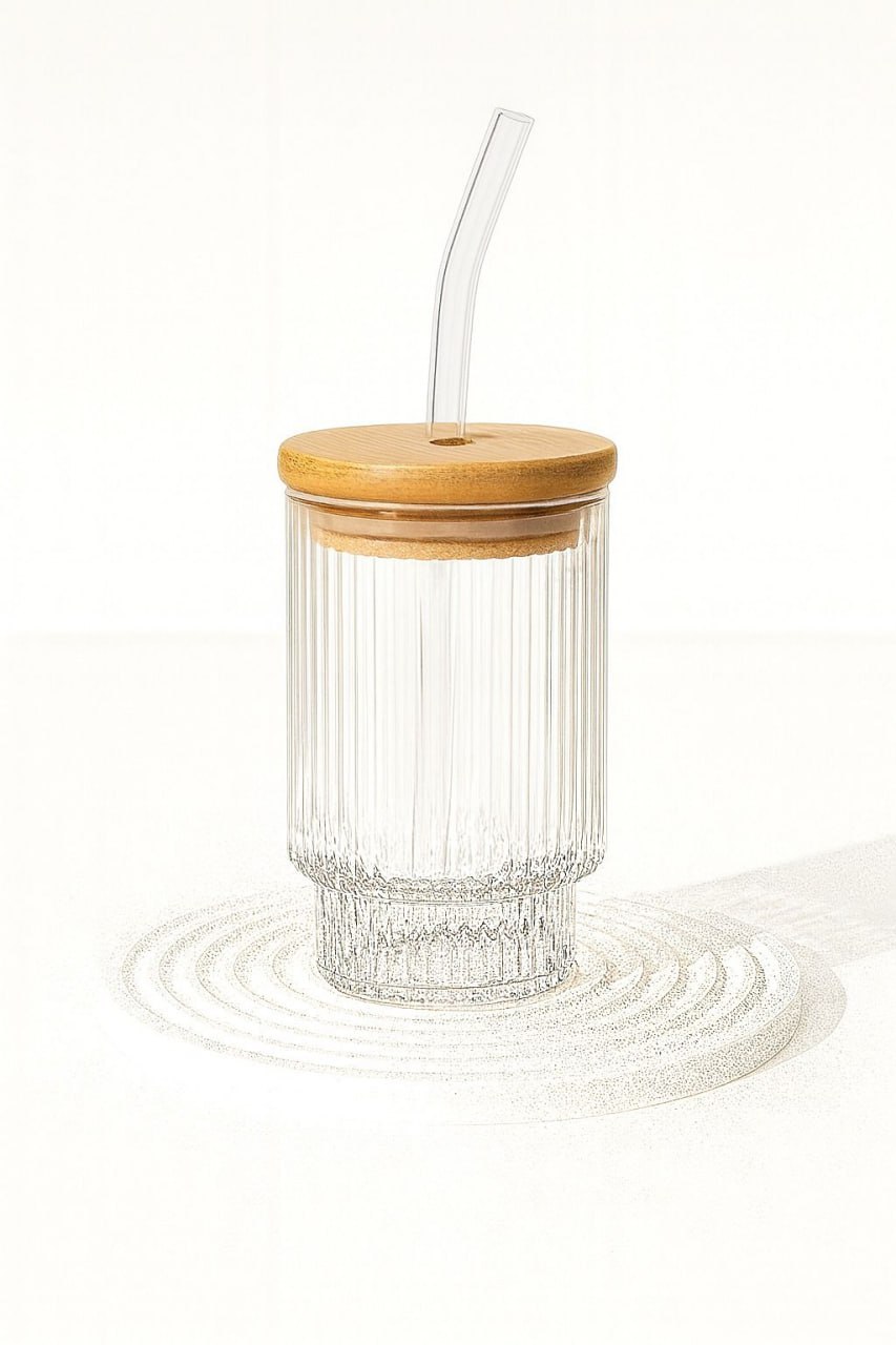 Minimalist Fluted Glass Cup