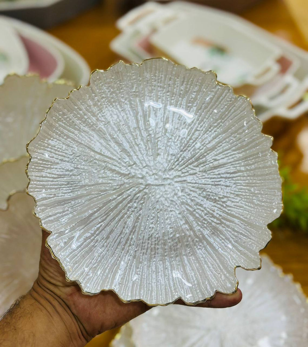 Gold edage- Flower Plates