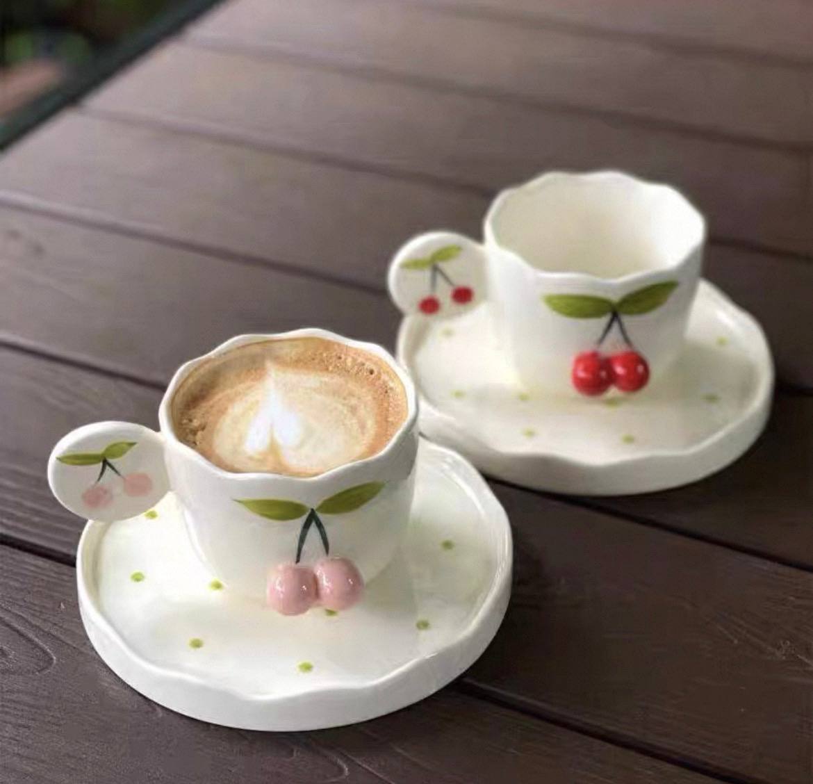 3D Cherry Ceramic Set