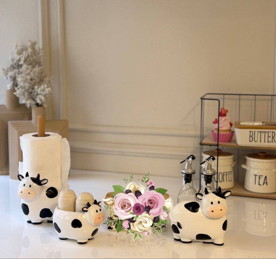 Cute Cow Kitchen Set