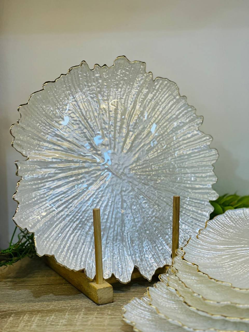 Gold edage- Flower Plates